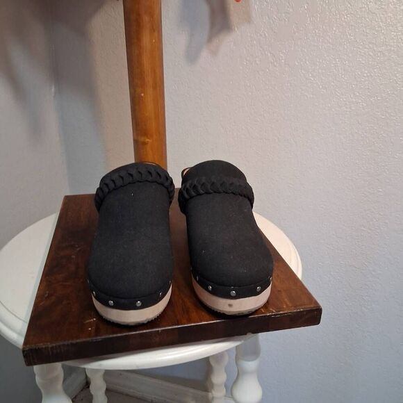 J. Crew "Suede" Black and Tan Mules Size 9.5 - Picture 3 of 8